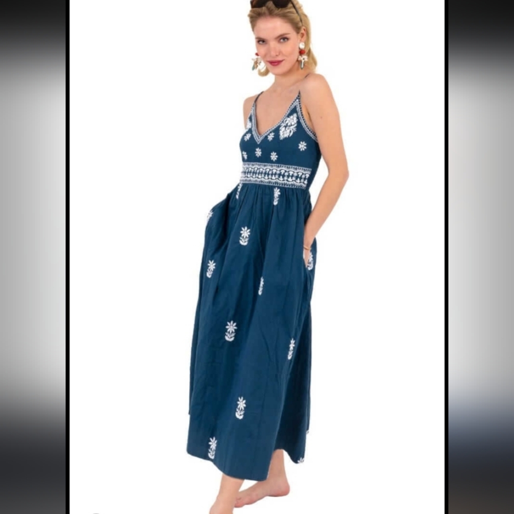 Gretchen Scott Fiesta Time Embroidered Midi Dress